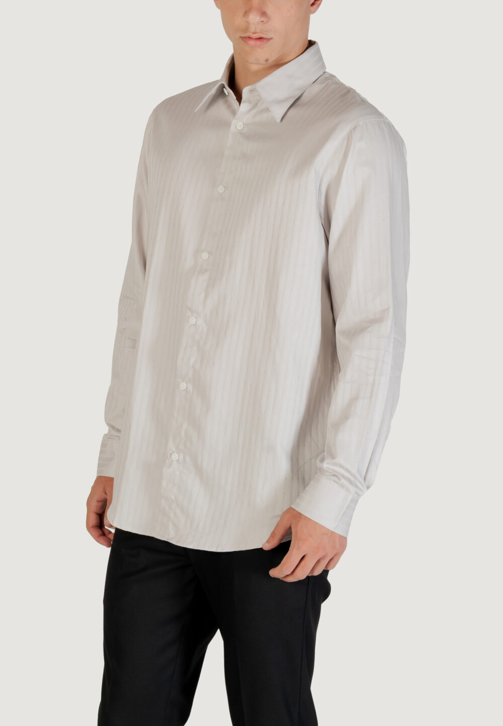 Camicia manica lunga Armani Exchange  Grigio Chiaro - Foto 4