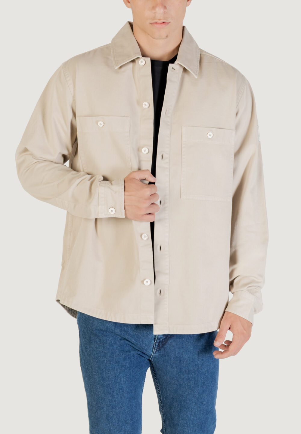 Camicia manica lunga Boss Locky_2_M 10260294 01 Beige chiaro - Foto 1