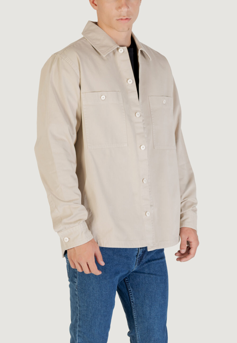 Camicia manica lunga Boss Locky_2_M 10260294 01 Beige chiaro - Foto 2