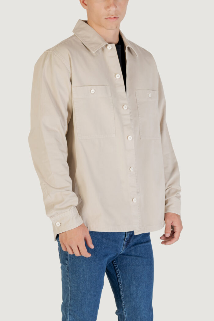 Camicia manica lunga Boss Locky_2_M 10260294 01 Beige chiaro – 50545436