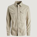 Camicia manica lunga Jack Jones JJESHERIDAN L/S NOOS Beige - Foto 1