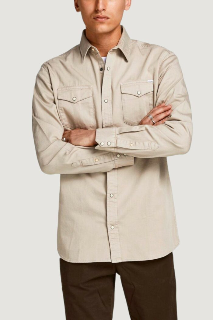 Camicia manica lunga Jack Jones JJESHERIDAN L/S NOOS Beige