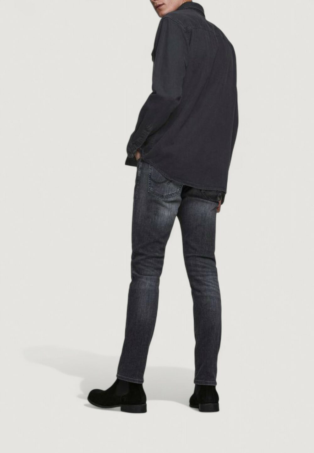 Camicia manica lunga Jack Jones JJESHERIDAN L/S NOOS Nero - Foto 3
