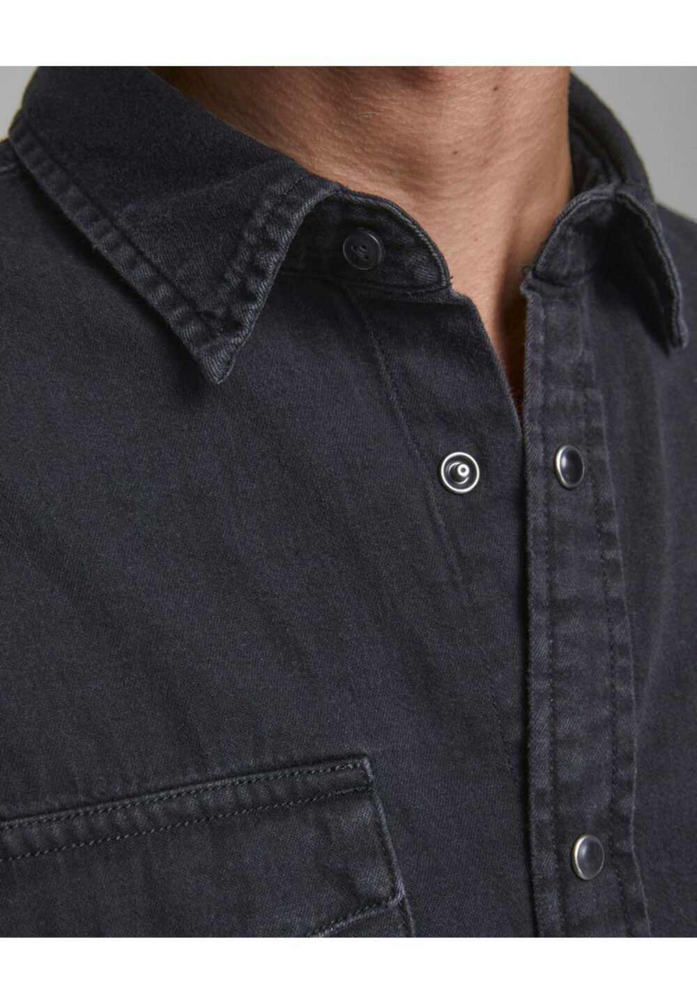 Camicia manica lunga Jack Jones JJESHERIDAN L/S NOOS Nero - Foto 4