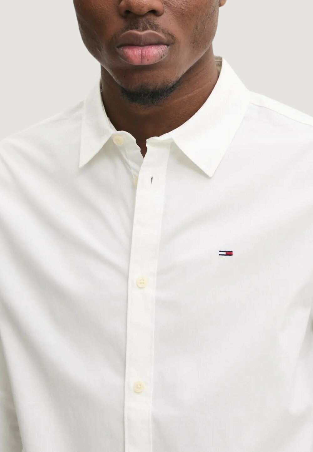 Camicia manica lunga Tommy Hilfiger Jeans ORIGINAL STRETCH Bianco - Foto 4