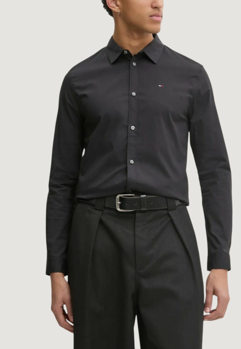 Camicia manica lunga Tommy Hilfiger Jeans ORIGINAL STRETCH Nero - Foto 2