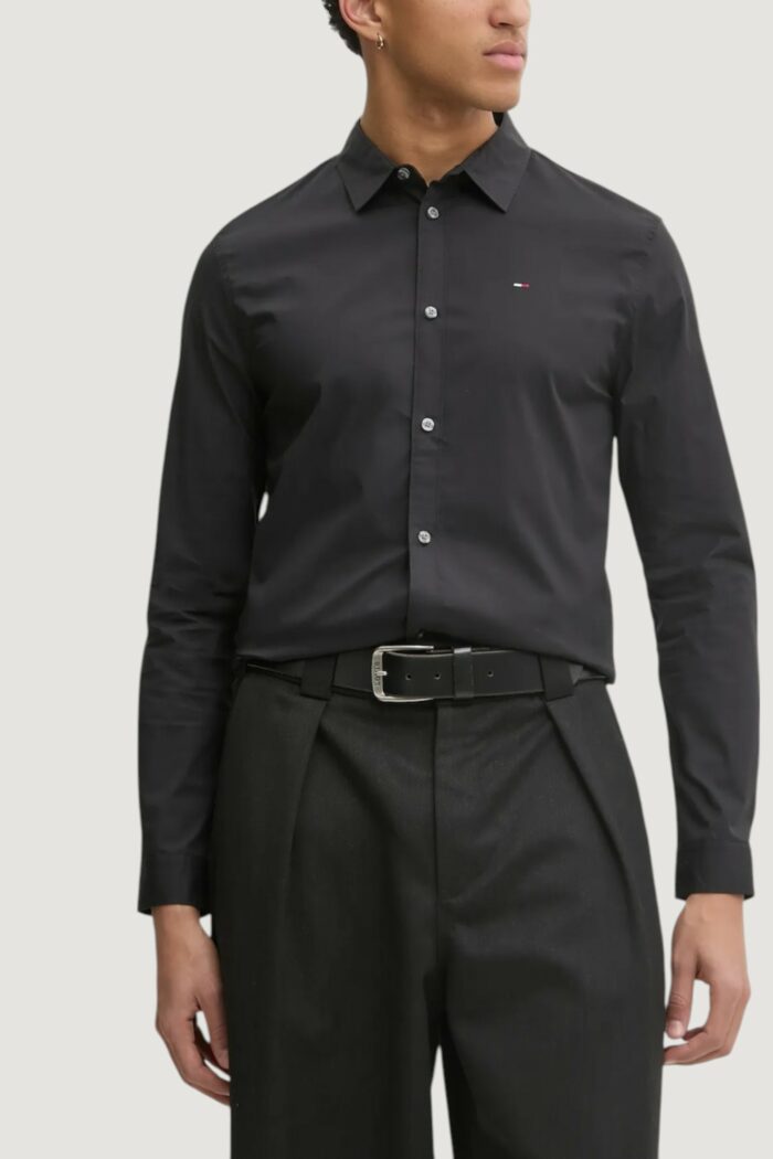 Camicia manica lunga Tommy Hilfiger ORIGINAL STRETCH Nero