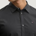 Camicia manica lunga Tommy Hilfiger Jeans ORIGINAL STRETCH Nero - Foto 4