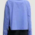 Camicia manica lunga Calvin Klein Jeans YD STRIPE BOXY CROPP Azzurro - Foto 4