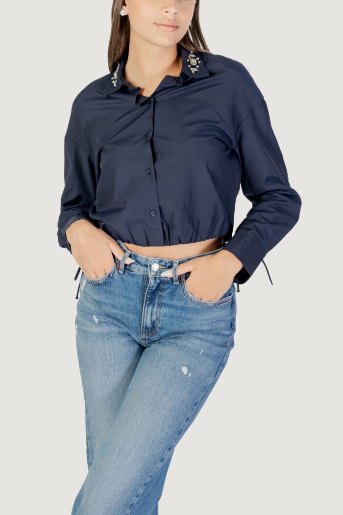 Camicia manica lunga Only ONLRIA LIFE LS EMBELIS BALLOON SHIRT WVN Blu – 15354866
