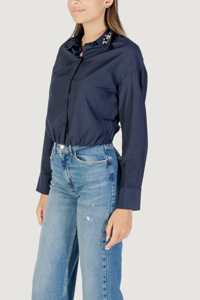 Camicia manica lunga Only ONLRIA LIFE LS EMBELIS BALLOON SHIRT WVN Blu – 15354866