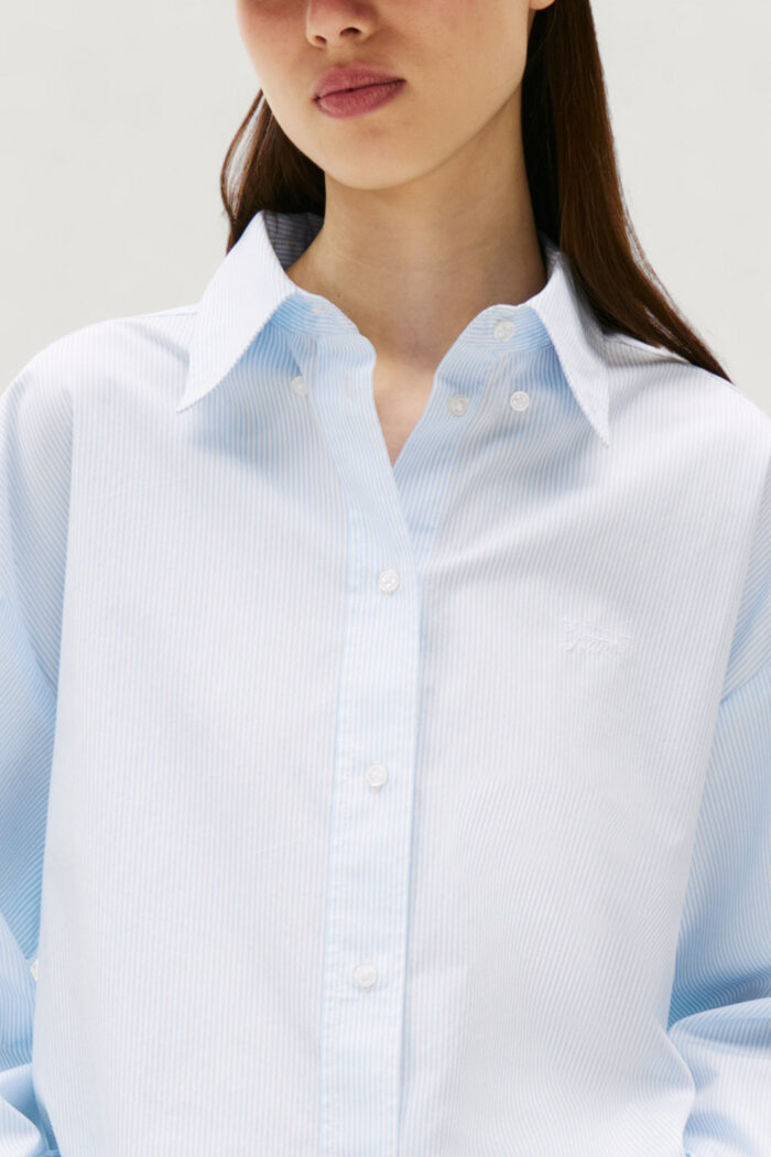 Camicia manica lunga Tommy Hilfiger TJW REG CROP STRIPE Blu Chiaro – DW0DW21400