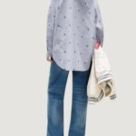 Camicia manica lunga Tommy Hilfiger Jeans TOMMY GIRL EMBROIDER Blu Chiaro - Foto 3