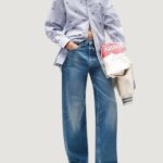Camicia manica lunga Tommy Hilfiger Jeans TOMMY GIRL EMBROIDER Blu Chiaro - Foto 5
