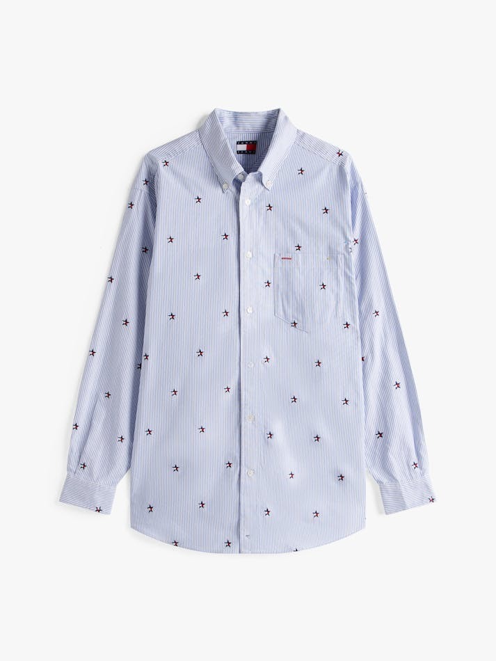 Camicia manica lunga Tommy Hilfiger TOMMY GIRL EMBROIDER Blu Chiaro