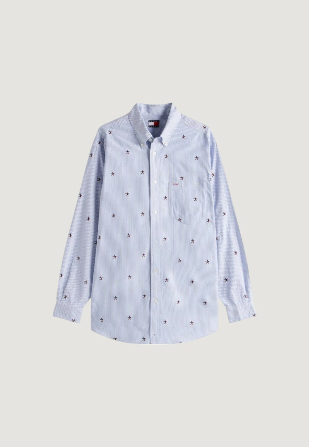 Camicia manica lunga Tommy Hilfiger Jeans TOMMY GIRL EMBROIDER Blu Chiaro - Foto 1