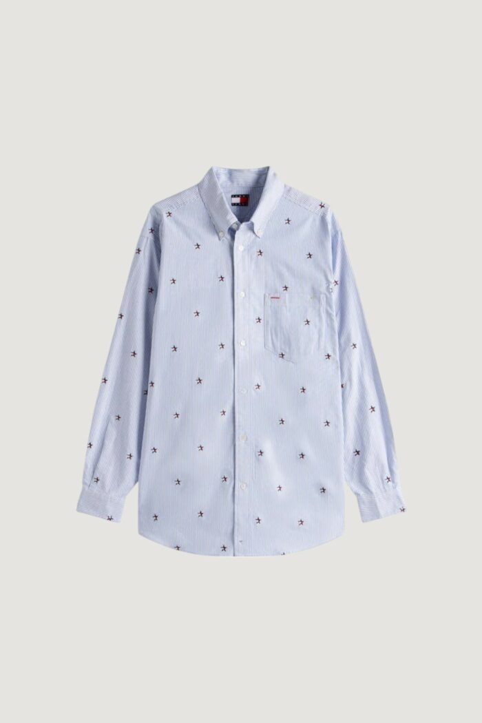 Camicia manica lunga Tommy Hilfiger TOMMY GIRL EMBROIDER Blu Chiaro