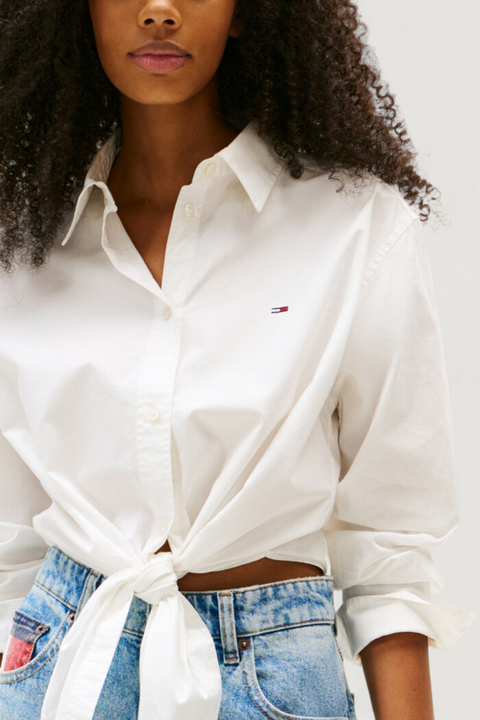Camicia manica lunga Tommy Hilfiger TJW LS TIE FRONT SHI Panna – DW0DW20990