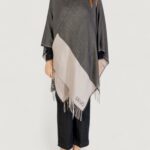 Mantella Liu-Jo PONCHO OVAL MONOGRAM Nero - Foto 1