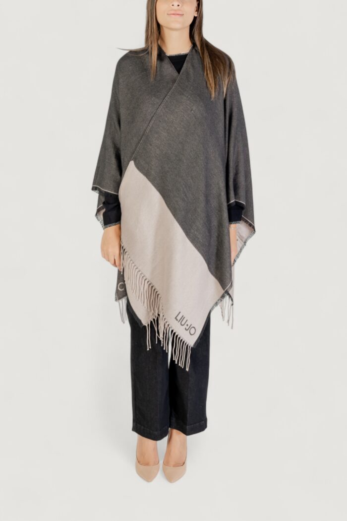 Mantella Liu-jo PONCHO OVAL MONOGRAM Nero