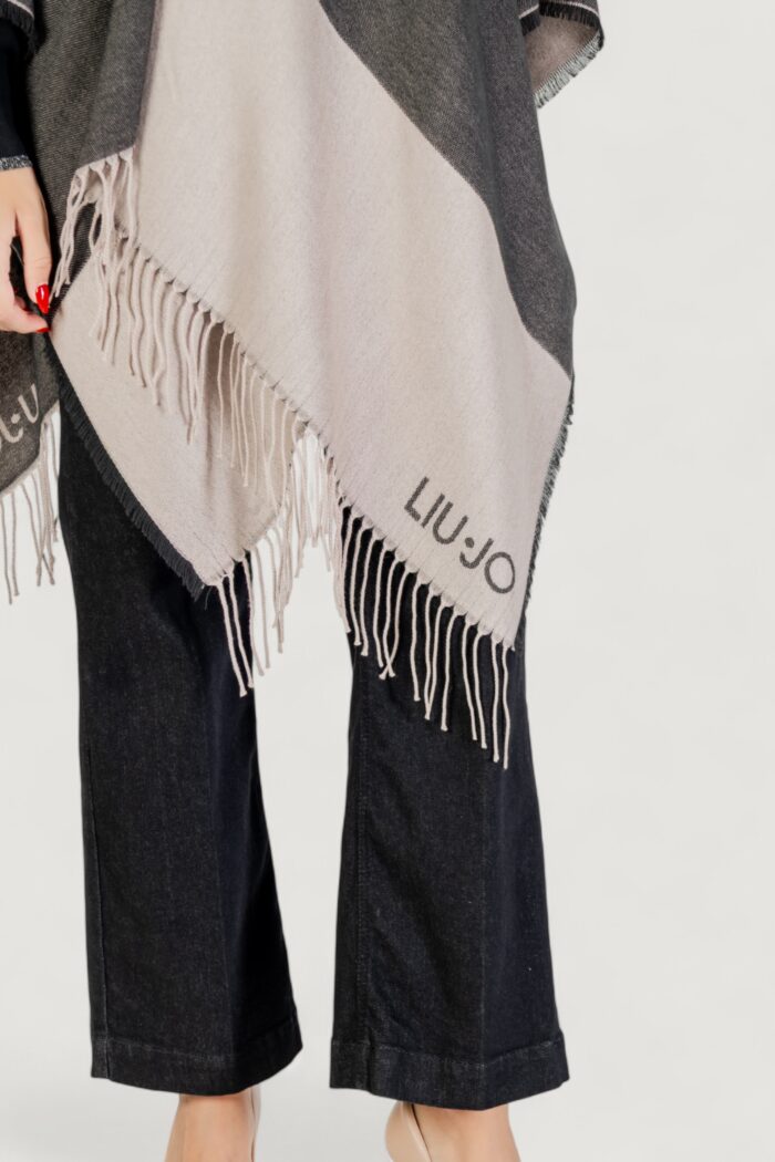 Mantella Liu-jo PONCHO OVAL MONOGRAM Nero