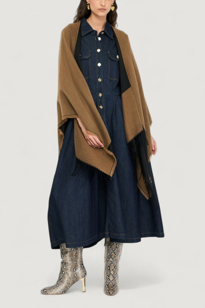 Mantella Liu-jo PONCHO OVAL MONOGRAM Terra – Fango – 2F5031 T0300