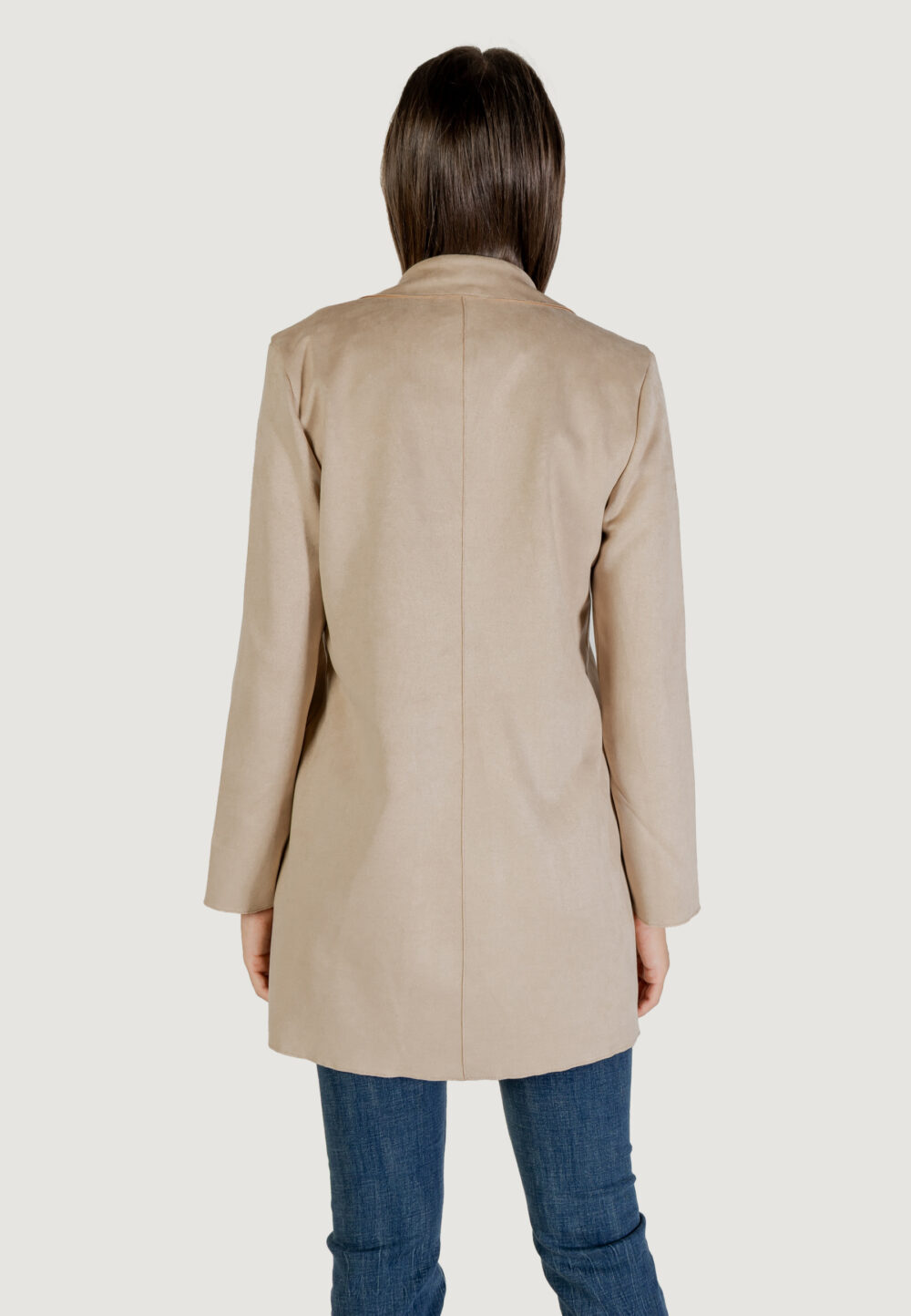 Cappotto Only ONLJOLINE FAUX SUEDE COAT LIFE CC OTW Beige chiaro - Foto 4