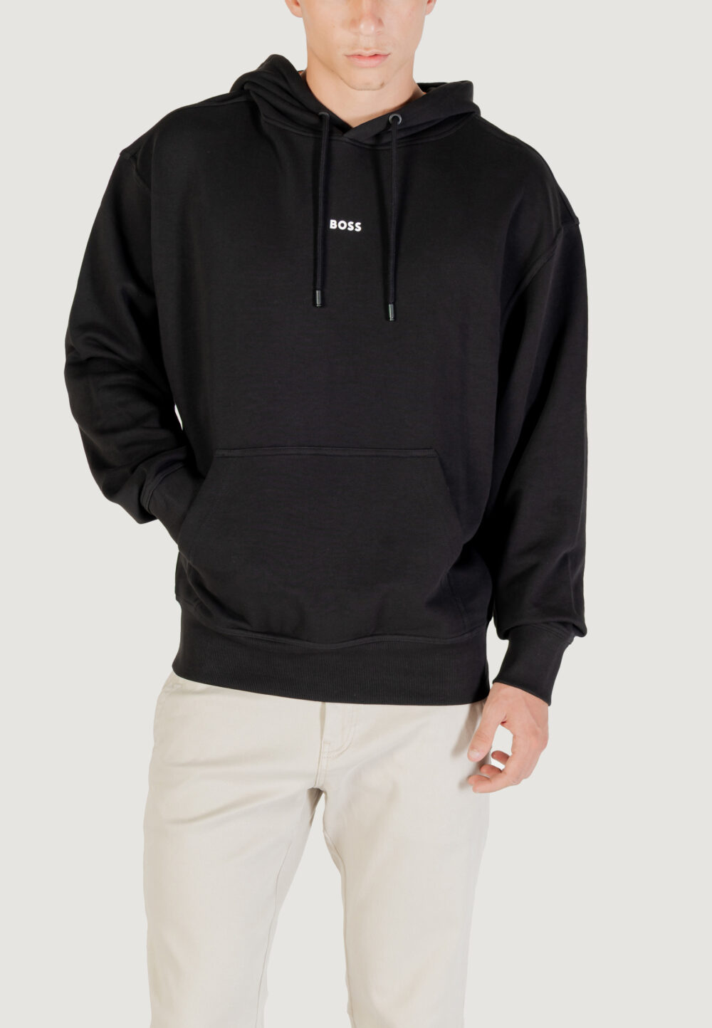 Felpa con cappuccio Boss WeSmallhood 10244192 01 Nero - Foto 1