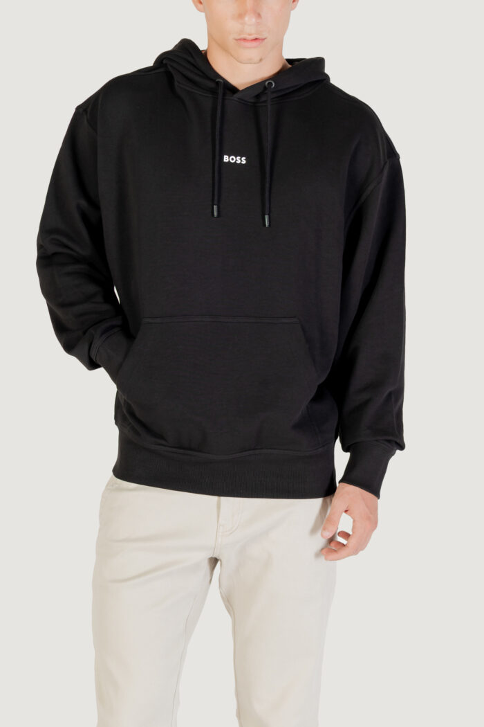 Felpa con cappuccio Boss WeSmallhood 10244192 01 Nero – 50514530