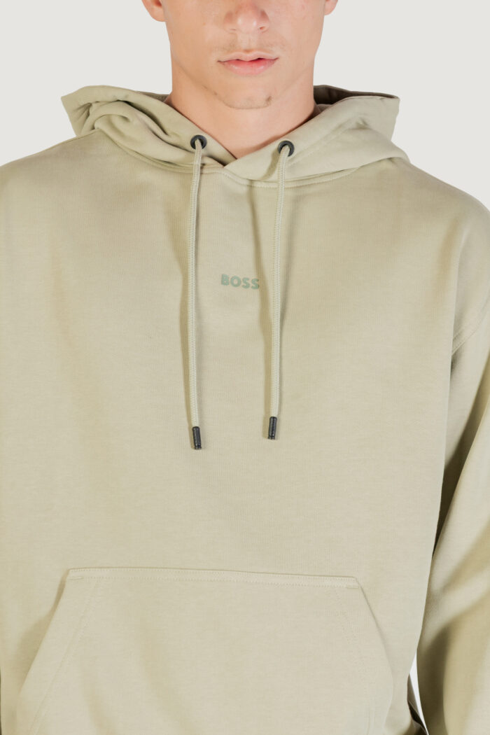 Felpa con cappuccio Boss WeSmallhood 10244192 01 VERDE SALVIA – 50514530