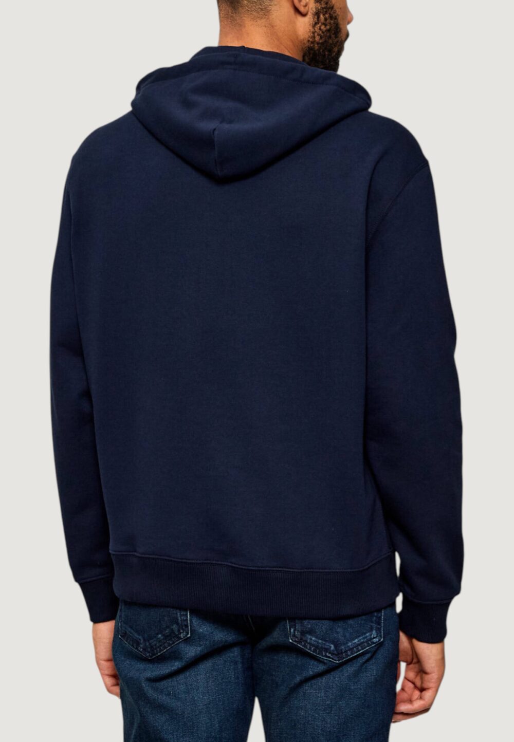 Felpa con cappuccio Calvin Klein Jeans LS EU 350TERRY MICRO MONOLOGO HO Blue scuro - Foto 4