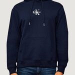 Felpa con cappuccio Calvin Klein Jeans LS EU 350TERRY MICRO MONOLOGO HO Blue scuro - Foto 1