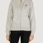 Felpa con cappuccio Calvin Klein Jeans MONOLOGO FRENCH TERR Grigio Chiaro - Foto 5