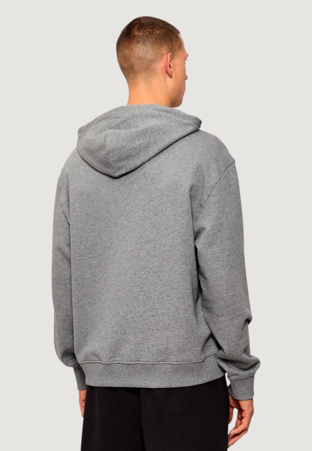 Felpa con cappuccio Calvin Klein Jeans LS EU 350TERRY MICRO MONOLOGO HO Grigio Scuro - Foto 4
