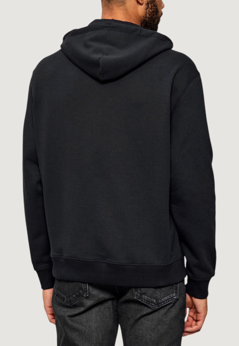 Felpa con cappuccio Calvin Klein Jeans LS EU 350TERRY MICRO MONOLOGO HO Nero - Foto 4