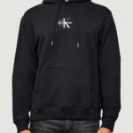 Felpa con cappuccio Calvin Klein Jeans LS EU 350TERRY MICRO MONOLOGO HO Nero - Foto 1
