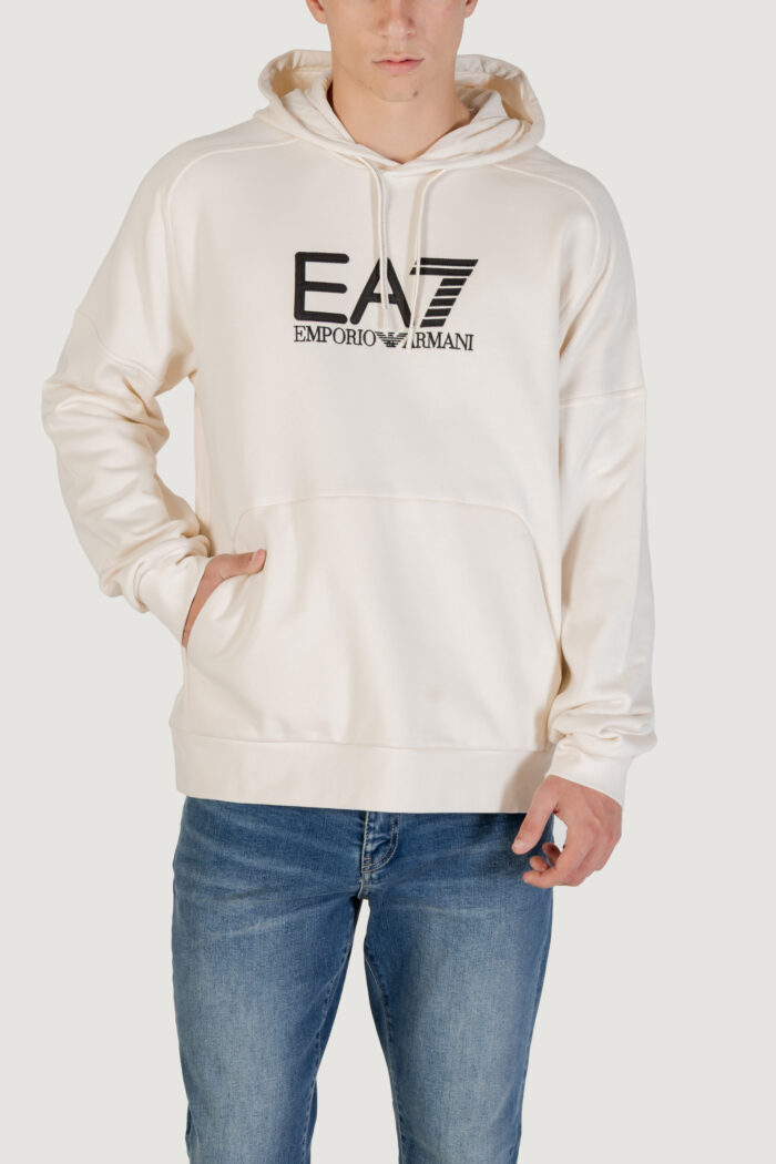 Felpa con cappuccio Ea7  Bianco – Nero – 7M000909 AF10377
