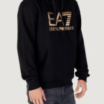 Felpa con cappuccio EA7  Nero - Oro - Foto 3
