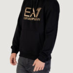 Felpa con cappuccio EA7  Nero - Oro - Foto 4