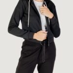Felpa con cappuccio Guess 3D PEONY ZIPPER HOODIE JACKET Nero - Foto 1