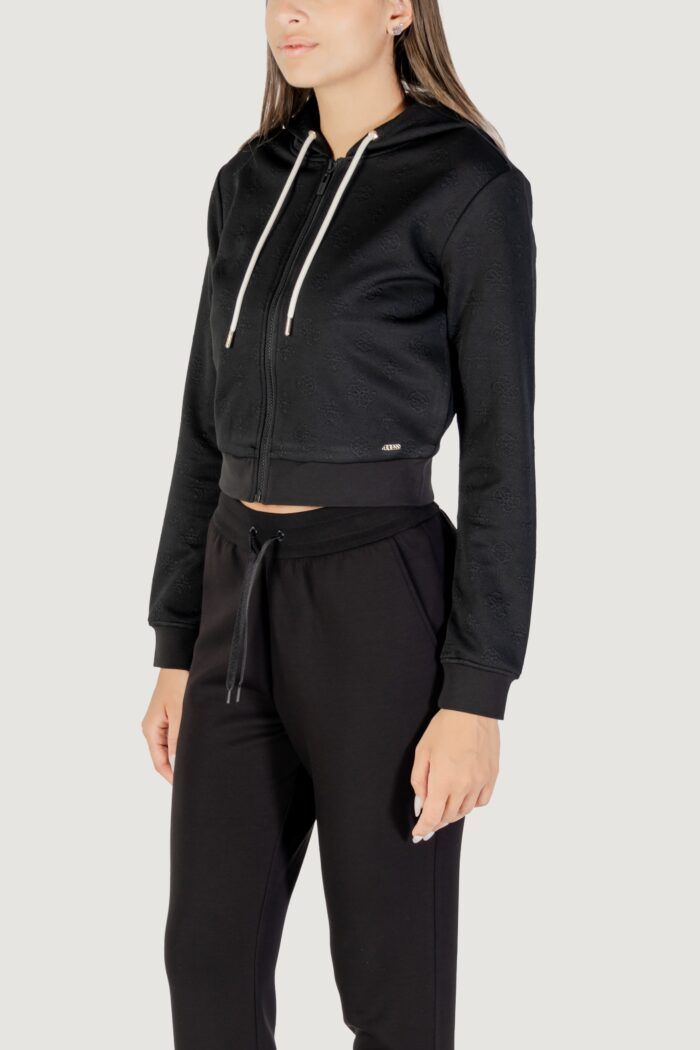 Felpa con cappuccio Guess 3D PEONY ZIPPER HOODIE JACKET Nero – V5YQ06 KBSL2