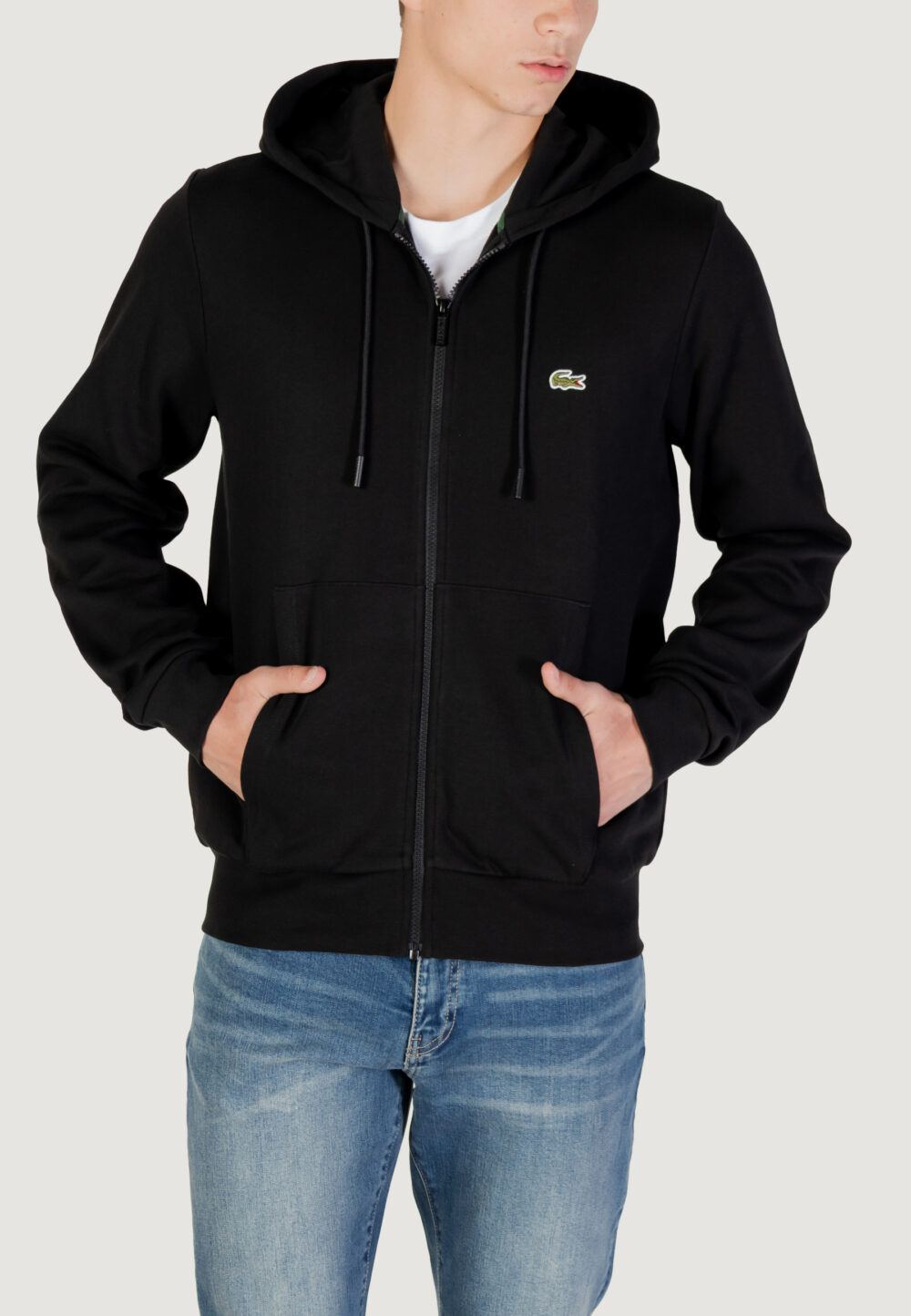 Felpa con cappuccio LACOSTE SWEATSHIRT Nero - Foto 1