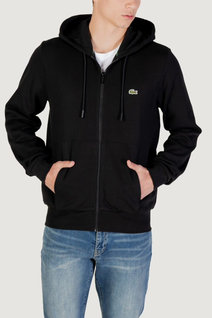 Felpa con cappuccio Lacoste SWEATSHIRT Nero