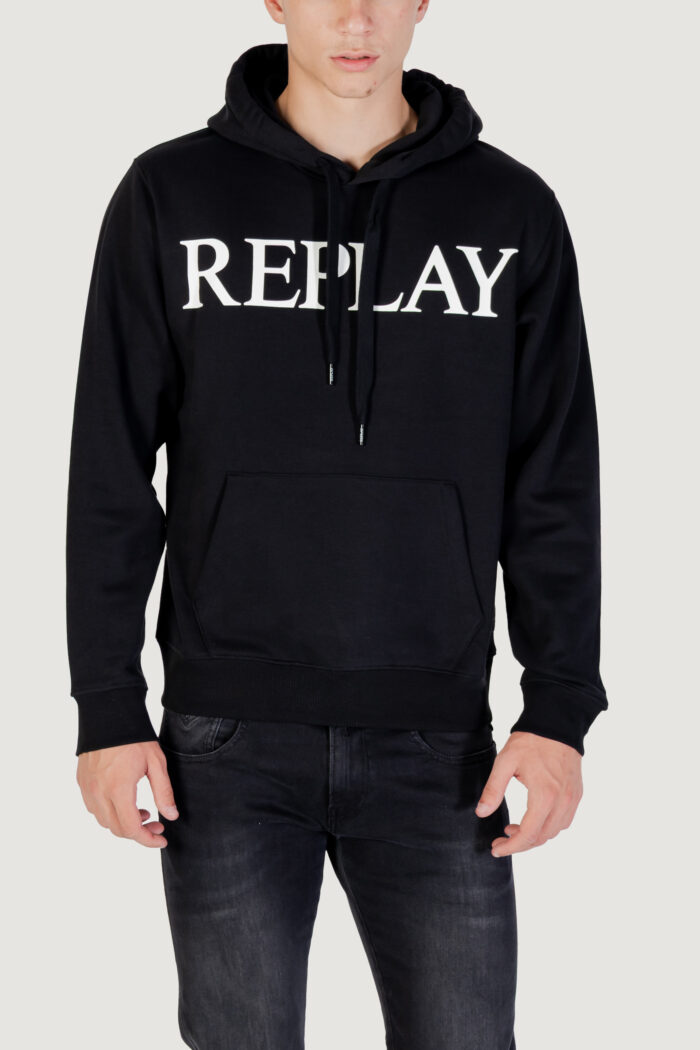 Felpa con cappuccio Replay  Nero