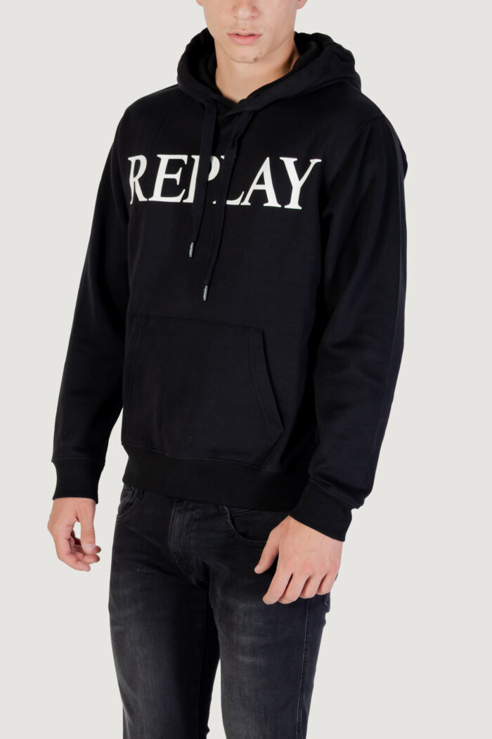 Felpa con cappuccio Replay  Nero