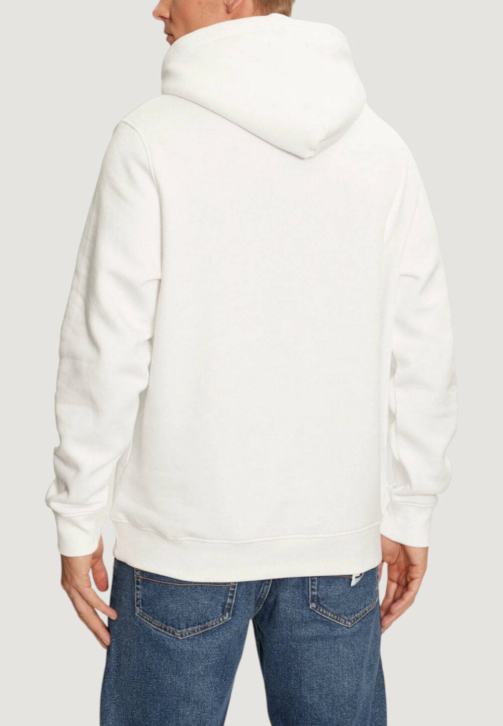 Felpa con cappuccio Tommy Hilfiger Jeans TJM REG ESSENTIAL FLAG HOOD EXT Bianco - Foto 3