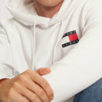 Felpa con cappuccio Tommy Hilfiger Jeans TJM REG ESSENTIAL FLAG HOOD EXT Bianco - Foto 4