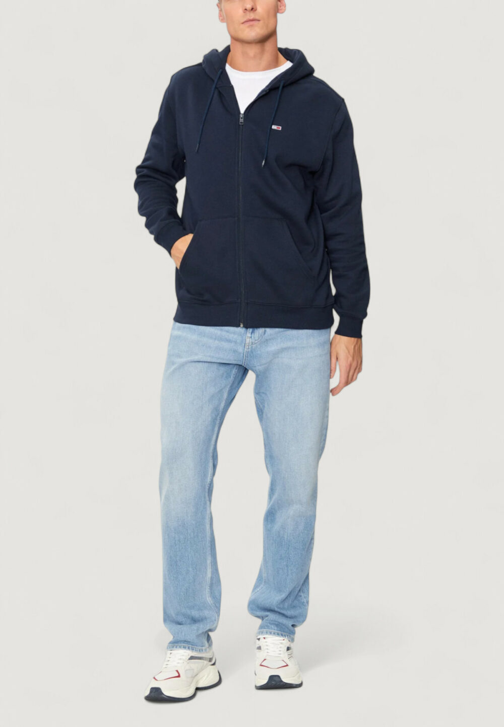 Felpa con cappuccio Tommy Hilfiger Jeans TJM REG S FLAG ZIP THRU Blu - Foto 2