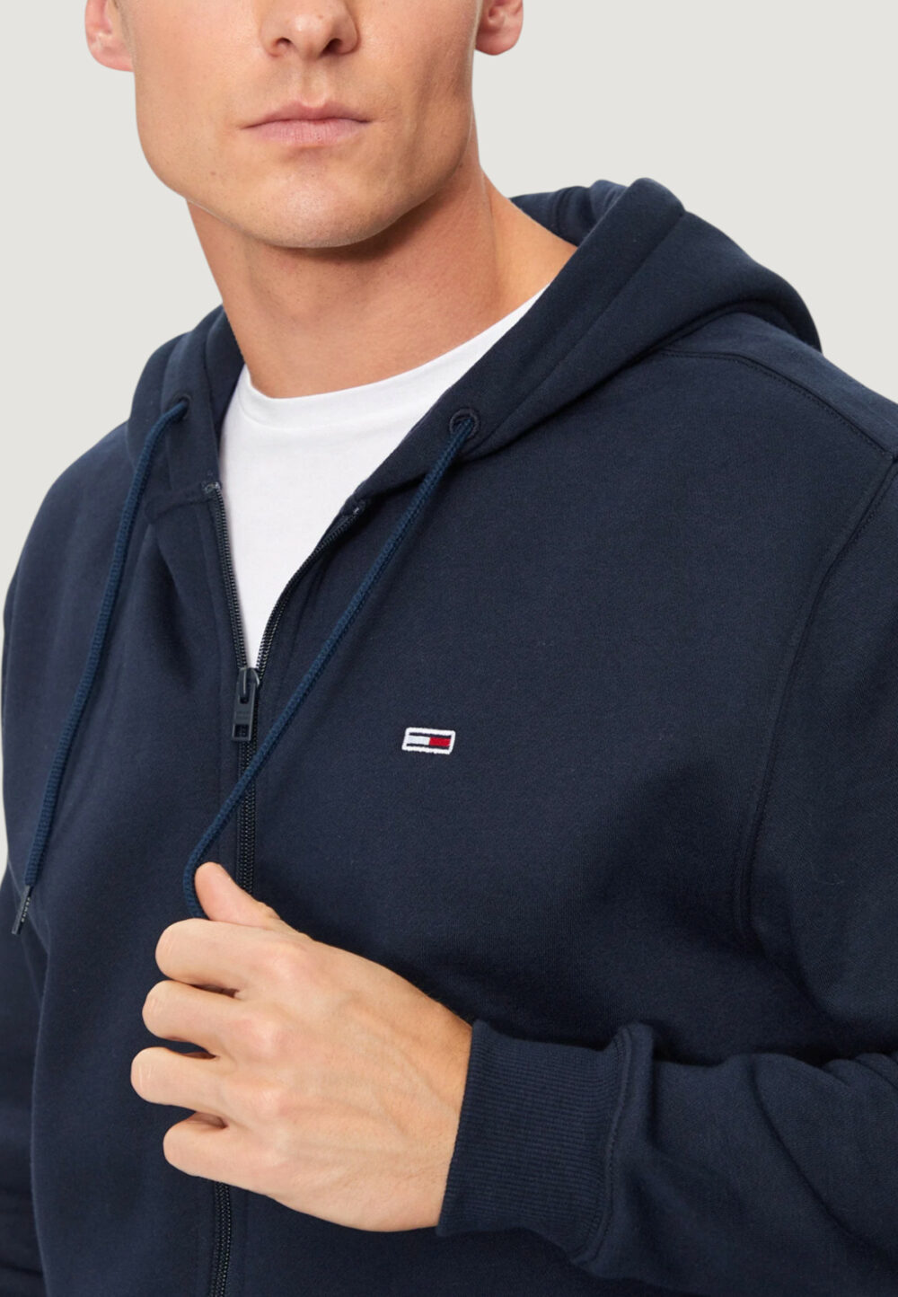 Felpa con cappuccio Tommy Hilfiger Jeans TJM REG S FLAG ZIP THRU Blu - Foto 4