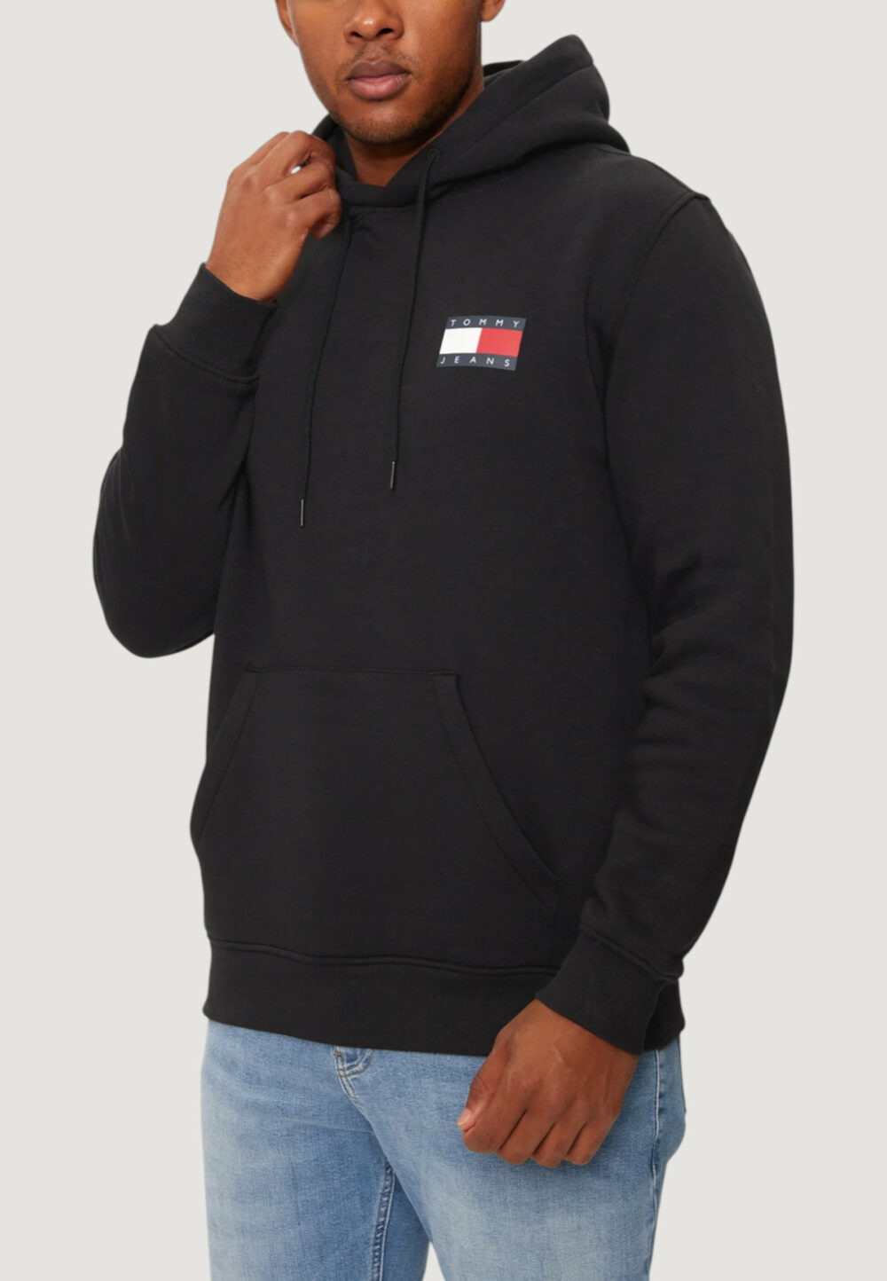 Felpa con cappuccio Tommy Hilfiger Jeans TJM REG ESSENTIAL FLAG HOOD EXT Nero - Foto 1